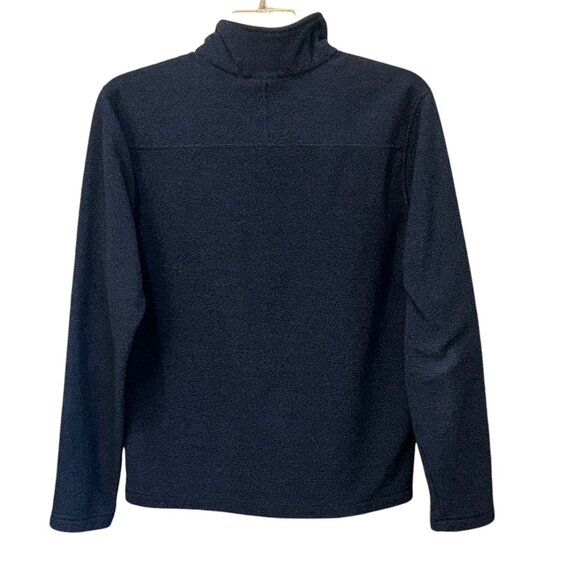 The North Face Blue 1/4 Zip Pullover Sweater Medium Winter Warm Textured Comfort - Picture 3 of 6